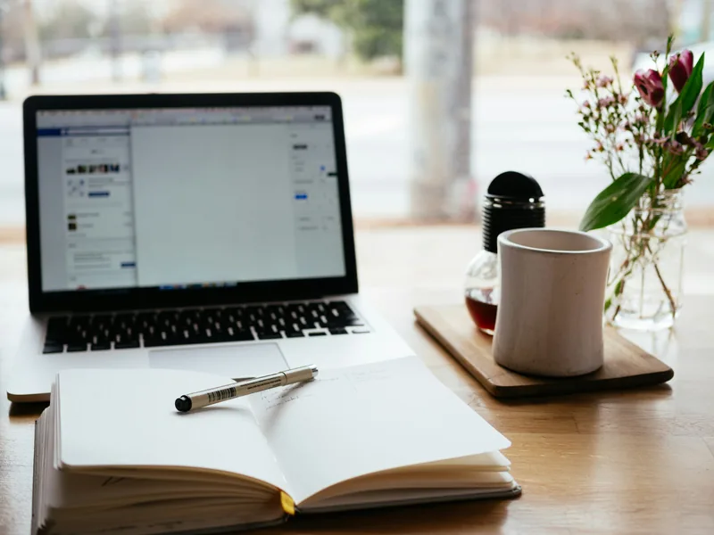A bright, focused home workspace
