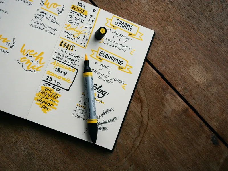 creative brand identity moodboard with typography and color samples