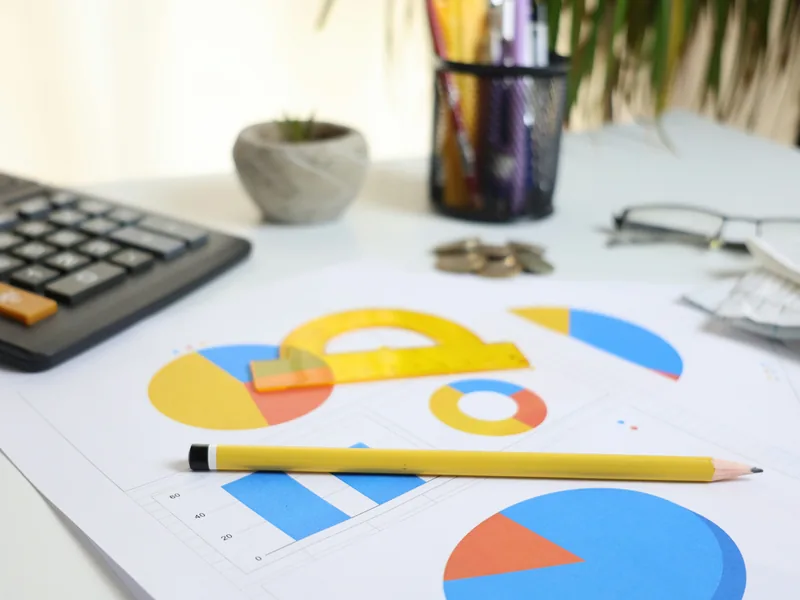 Organized professional accounting workspace